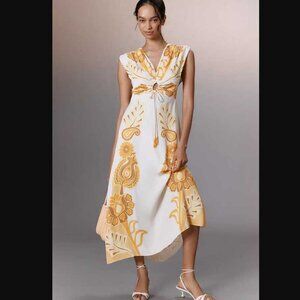 New L Farm Rio x Anthropologie Sleeveless v-neck maxi dress